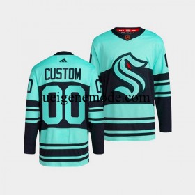 Herren Seattle Kraken CUSTOM Eishockey Trikot Adidas 2022-2023 Reverse Retro Blau Authentic